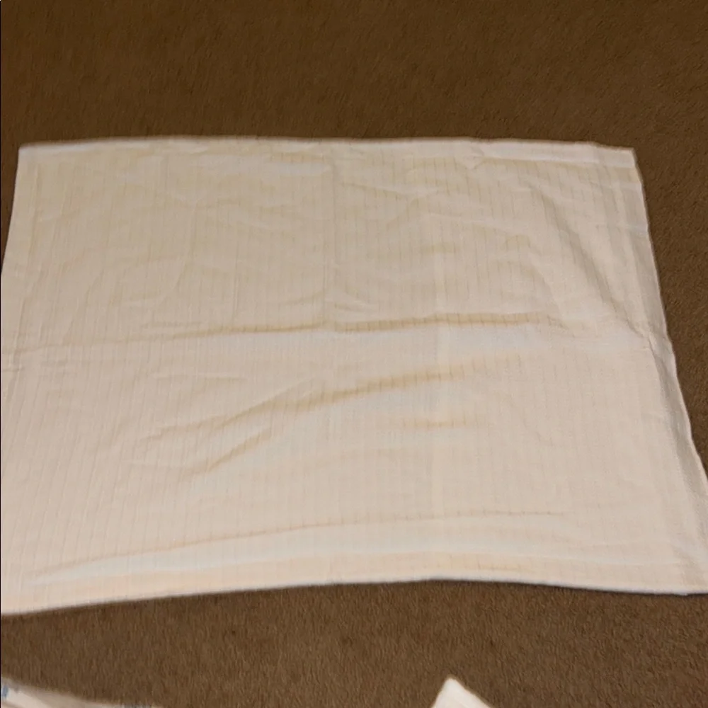 DOCOFIL White Textured Euro Pillow Shams Set of 2 made in Portugal Cotton